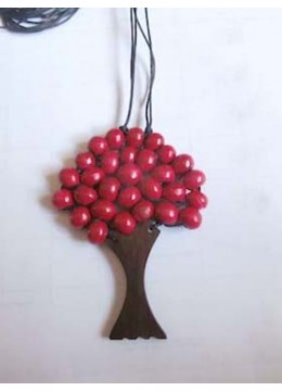 wholesale bali Wood Beads Tree Necklace, Necklaces