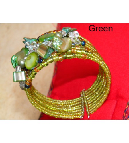 Beaded  Choker - Green