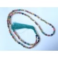 Tassel Necklace Wood Bead