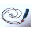Beaded Stone Tassel Necklace