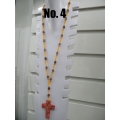 Beaded Necklace Stone Cross