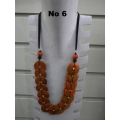 Wood Bead Necklace Made in Indonesia by Edi yanto