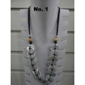 Wood Bead Necklace Made in Indonesia by Edi yanto