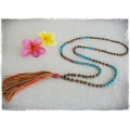 Beaded Tassel Necklace Stone