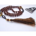 Beaded Tassel Necklace Stone