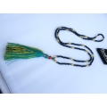 Beaded Tassel Necklace Crystal