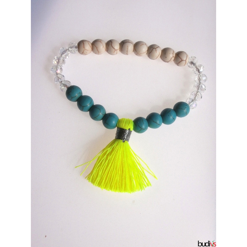 Tassel Bracelet Beaded Stretch