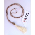 Long Crystal Tassel Necklace Buddha