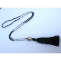 Long Crystal Tassel Necklace Buddha