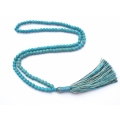 Long Beaded Gems Tassel Necklace