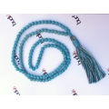 Long Beaded Gems Tassel Necklace