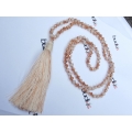 Long Antique Crystal Tassel Necklace