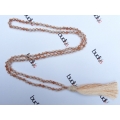 Long Antique Crystal Tassel Necklace