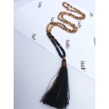 Long Antique Crystal Tassel Necklace