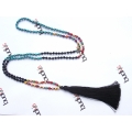 Long Crystal Tassel Necklace