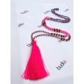 Long Crystal Tassel Necklace