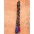 Long Lava Stone Tassel Necklace