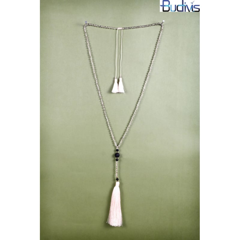 Long Crystal Tassel Necklace