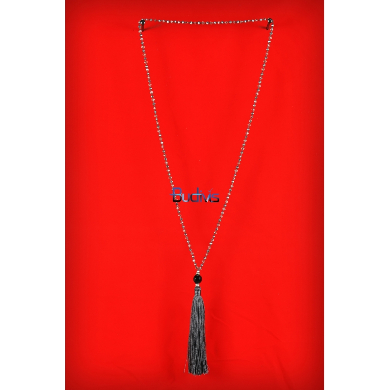 Long Beaded Crystal Tassel Necklaces