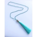 Long Beaded Crystal Tassel Necklaces Buddha