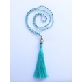 Long Beaded Crystal Tassel Necklaces Buddha