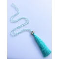 Long Beaded Crystal Tassel Necklaces Elephant