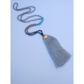 Long Beaded Crystal Tassel Necklaces Pendant