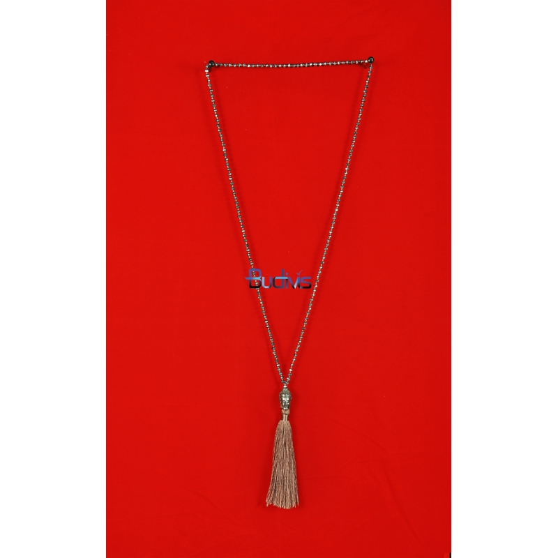 Long Beaded Crystal Tassel Necklaces Buddha