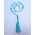 Long Beaded Crystal Tassel Necklaces Buddha