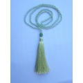 Long Beaded Tassel Necklaces with Gemstone