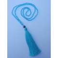 Long Crystal Tassel Necklace with fresh Water