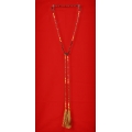 Long Beaded Lariat Tassel Necklace Fresh Water