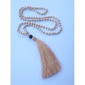 Wooden Tassel Necklaces with Pearl