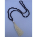 Wooden Tassel Necklaces with Pearls