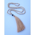 Wooden Tassel Necklaces with Lava