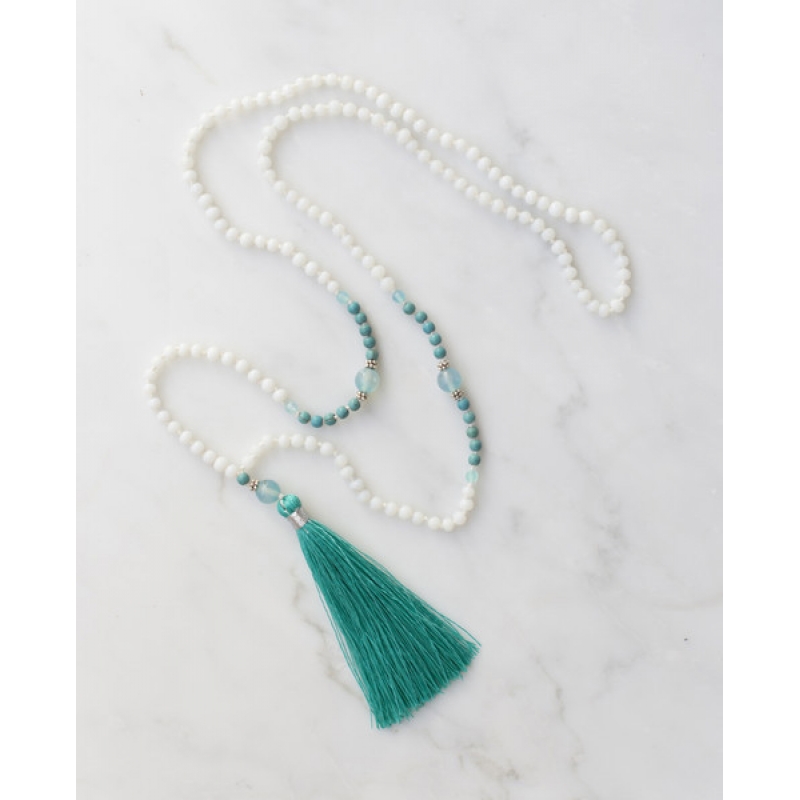 Boho Chic Tassel Necklace Knotted