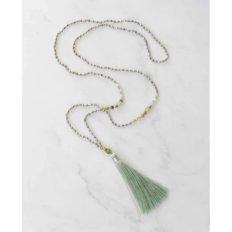 Boho Chic Tassel Necklace Knotted