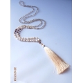 Boho Chic Tassel Necklace Mini Pearl