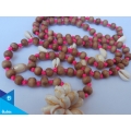 Hand Knotted Long Wooden Tassel Necklaces