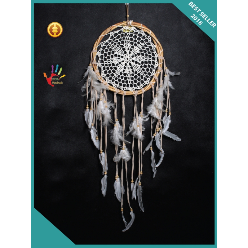 For Sale Twisted Rattan Crocheted Hanging Boho Dream Catcher, Dreamcatcher, Dreamcatchers