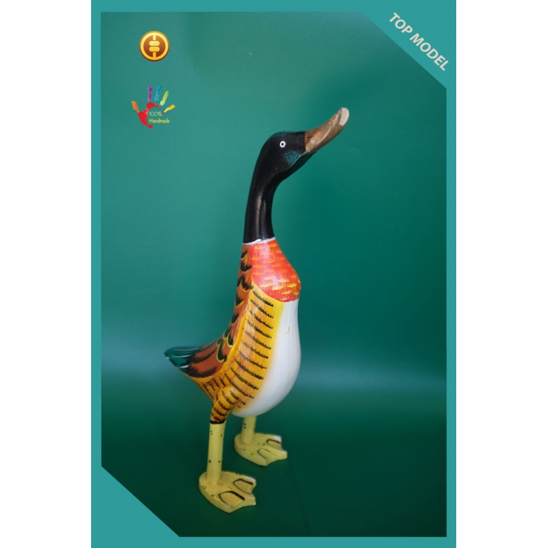 Wholesale Full hand Painted Wood Duck, Wooden Duck, Bamboo Duck, Bamboo Root Duck,