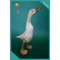 Bali Manufacturer White Washed Wood Duck, Wooden Duck, Bamboo Duck, Bamboo Root Duck,