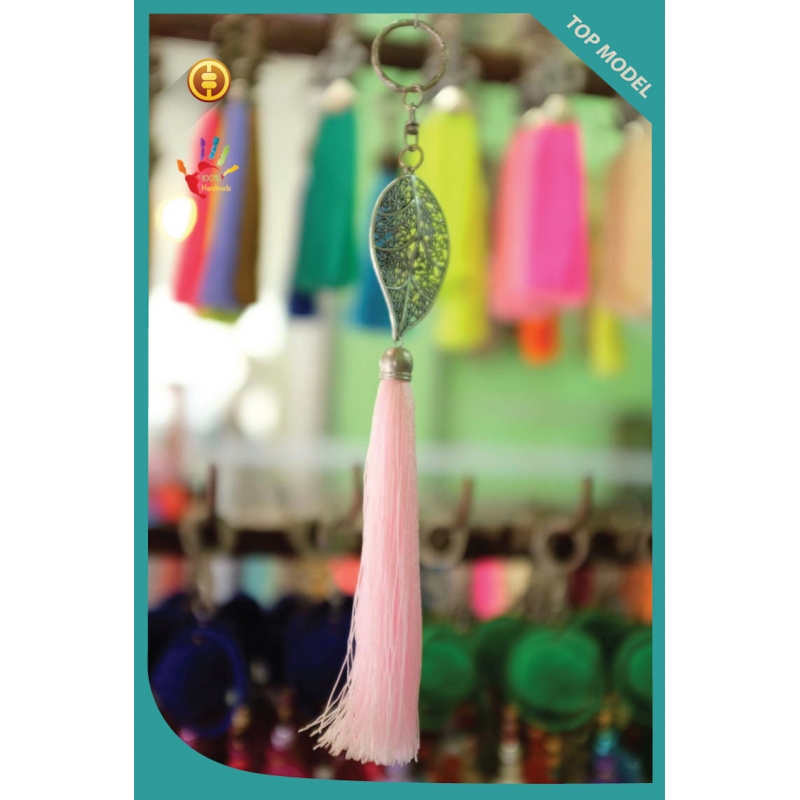 Art Leaf Tassel Keychain