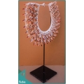 Tribal Necklace Shell Decorative On Stand Interior