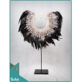 Top Mode Tribal Necklace Feather Shell Decorative On Stand Interior