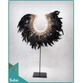 Best Selling Tribal Necklace Feather Shell Decorative On Stand Home Decor Interior