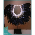 Best Selling Tribal Necklace Feather Shell Decorative On Stand Home Decor Interior