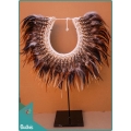 Affordable Tribal Necklace Feather Shell Decorative On Stand Decor Interior
