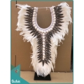 Tribal Necklace Feather Shell Decorative On Stand Home Decor Interior