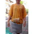 Wallet Rattan Bag With Leather Strap